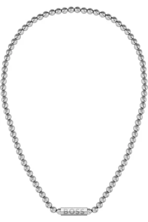 HUGO BOSS Gents Stainless Steel Sphere Beaded Necklace