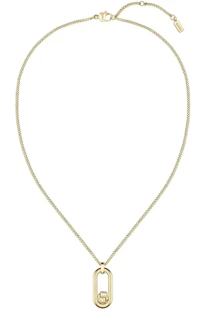 HUGO BOSS Ladies Double B Yellow Gold Coloured Necklace