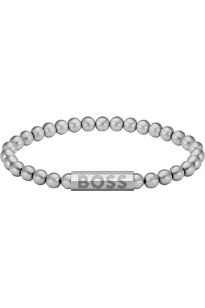 HUGO BOSS Gents Stainless Steel Sphere Beaded Bracelet