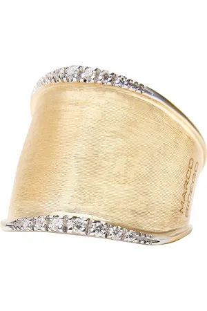 Marco Bicego 18ct Yellow Gold Lunaria Collection Large Diamond Ring - Ring Size I