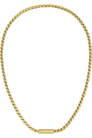 HUGO BOSS Gents Doran Yellow Gold Coloured Chain Link Necklace