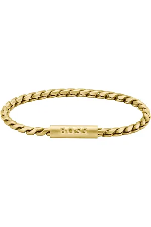 HUGO BOSS Gents Doran Yellow Gold Coloured Chain Link Bracelet