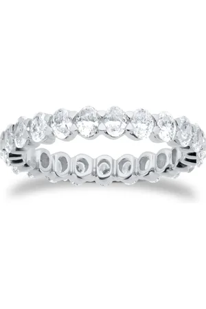 GOLDSMITHS Platinum 3.00cttw Oval Cut Diamond Full Eternity Ring - Ring Size M