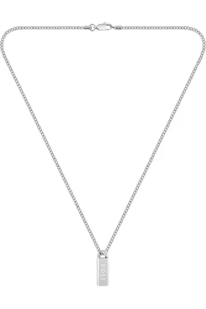HUGO BOSS Gents Kassy Stainless Steel & Black Enamel Pendant