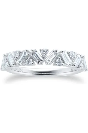 Mappin & Webb Platinum 0.75cttw Mixed Cut Diamond Eternity Ring - Ring Size J