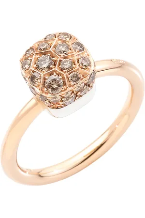 Pomellato Nudo Solitaire Petit 18ct Rose & White Gold 0.90ct Brown Diamond Ring - Ring Size M