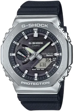 Casio Metal Covered 2100 Bluetooth and Solar 49.5mm Mens Watch Black