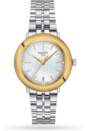 Tissot T-Gold Glendora 18K Gold 33mm Ladies Watch Mother Of Pearl