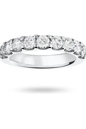 GOLDSMITHS 9 Carat White Gold 1.45 Carat Brilliant Cut Half Eternity - Ring Size K