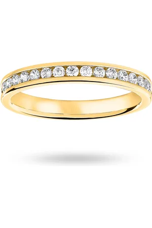 GOLDSMITHS 9 Carat Yellow Gold 0.33 Carat Brilliant Cut Half Eternity Ring - Ring Size K