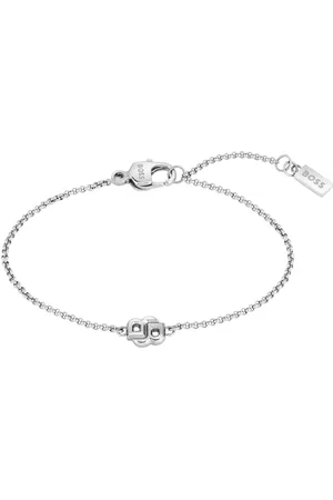 HUGO BOSS Ladies Double B Stainless Steel Logo Bracelet