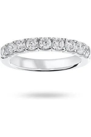 GOLDSMITHS 9 Carat White Gold 0.75 Carat Brilliant Cut Half Eternity - Ring Size N