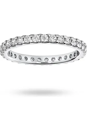 GOLDSMITHS Platinum 0.75 Carat Brilliant Cut Claw Set Full Eternity Ring - Ring Size N