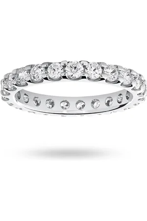 GOLDSMITHS Platinum 1.50 Carat Brilliant Cut Claw Set Full Eternity Ring - Ring Size L