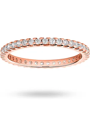 GOLDSMITHS 9 Carat Rose Gold 0.50 Carat Brilliant Cut Claw Set Full Eternity Ring - Ring Size N