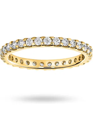 GOLDSMITHS 9 Carat Yellow Gold 0.75 Carat Brilliant Cut Claw Set Full Eternity Ring - Ring Size M