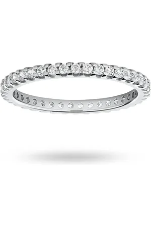 GOLDSMITHS Platinum 0.50 Carat Brilliant Cut Claw Set Full Eternity Ring - Ring Size O