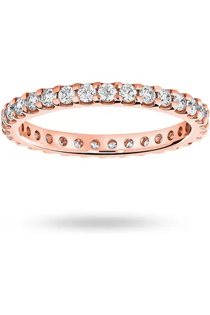GOLDSMITHS 18 Carat Rose Gold 0.75 Carat Brilliant Cut Claw Set Full Eternity Ring - Ring Size L