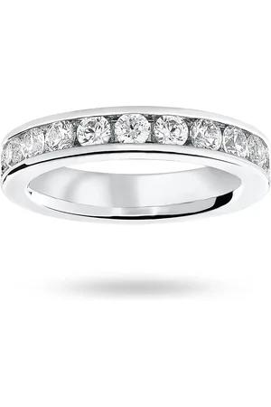 GOLDSMITHS Platinum 2.00 Carat Brilliant Cut Channel Set Full Eternity Ring - Ring Size J