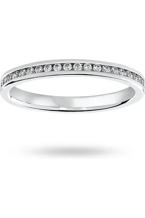 GOLDSMITHS 18 Carat White Gold 0.33 Carat Brilliant Cut Channel Set Full Eternity Ring - Ring Size M