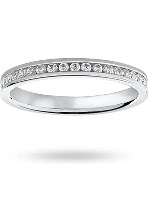 GOLDSMITHS Platinum 0.50 Carat Brilliant Cut Channel Set Full Eternity Ring - Ring Size K