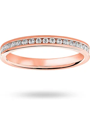 GOLDSMITHS 18 Carat Rose Gold 0.50 Carat Brilliant Cut Channel Set Full Eternity Ring - Ring Size J
