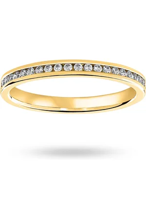 GOLDSMITHS 18 Carat Yellow Gold 0.33 Carat Brilliant Cut Channel Set Full Eternity Ring - Ring Size J
