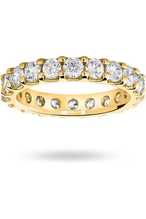 GOLDSMITHS 18 Carat Yellow Gold 2.00 Carat Brilliant Cut Claw Set Full Eternity Ring - Ring Size O