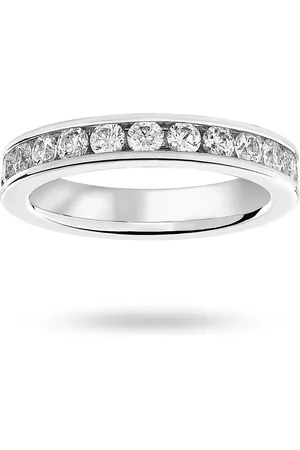 GOLDSMITHS Platinum 1.50 Carat Brilliant Cut Channel Set Full Eternity Ring - Ring Size N