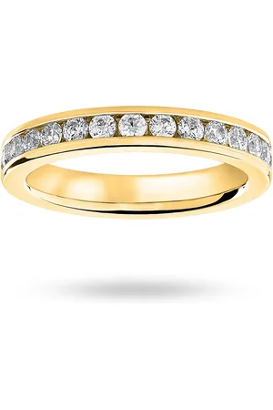 GOLDSMITHS 18 Carat Yellow Gold 1.00 Carat Brilliant Cut Channel Set Full Eternity Ring - Ring Size M
