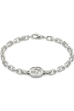 Gucci Interlocking Sterling Silver Chain Bracelet