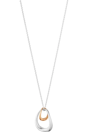 Georg Jensen Sterling Silver & 18ct Rose Gold Offspring Pendant