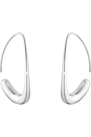 Georg Jensen Sterling Silver Offspring Open Earhoops
