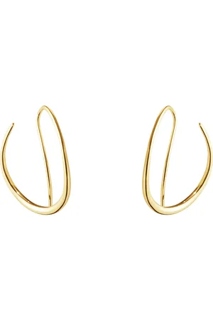 Georg Jensen 18ct Yellow Gold Offspring Hoop Earrings