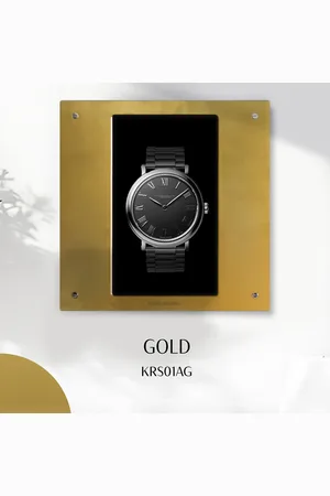Mühle Watch on Wall Display Gold