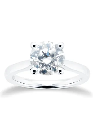 GOLDSMITHS Platinum 2.00ct Solitaire Engagement Ring - Ring Size O