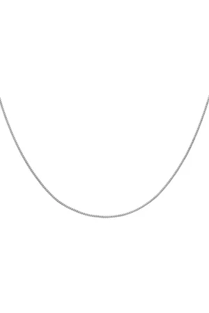 GOLDSMITHS 9ct White Gold 60cm (24") Curb Chain 1mm Width
