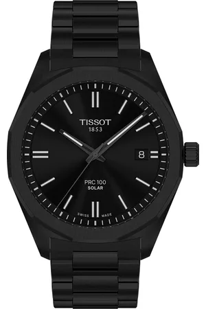 Tissot PRC 100 Solar Quartz 39mm Mens Watch Black