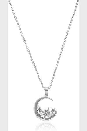 Olivia Burton Sterling Silver Celestial Silver Moon Necklace