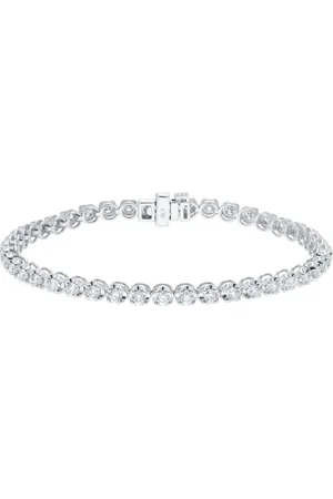 GOLDSMITHS 18ct White Gold 2.50cttw Brilliant Cut Diamond Line Bracelet
