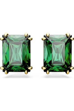 Swarovski Matrix Green Stud Earrings