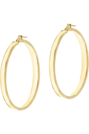 GOLDSMITHS 9ct Yellow Gold 35mm Polished Creole Hoop Earrings