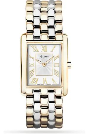 Accurist Rectangle Two Tone Stainless Steel Bracelet 26mm Watch