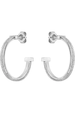 HUGO BOSS Ladies Zia Stainless Steel Hoop Earrings