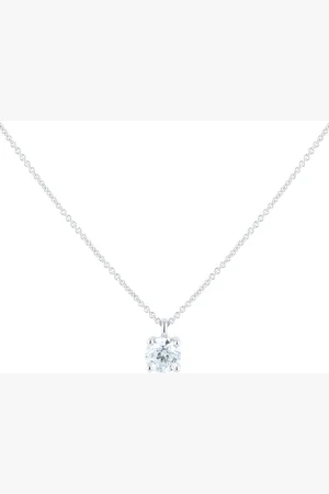 GOLDSMITHS 9ct White Gold 0.50ct Diamond Solitaire Pendant
