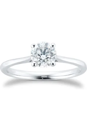 GOLDSMITHS Platinum 0.80cttw Brilliant Cut Diamond Solitaire Engagement Ring - Ring Size I