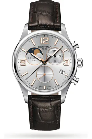 Certina Urban DS-8 Moon Phase 42mm Mens Watch Silver
