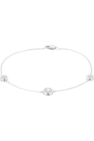 GOLDSMITHS Silver Diamond Cluster Bracelet