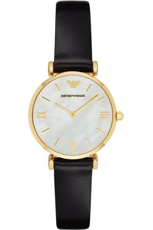Emporio Armani Gianni T-Bar Black Strap 32mm Ladies Watch