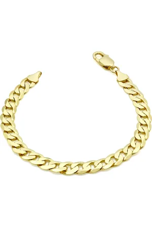 GOLDSMITHS 9ct Yellow Gold 7mm 20cm Curb Chain Bracelet